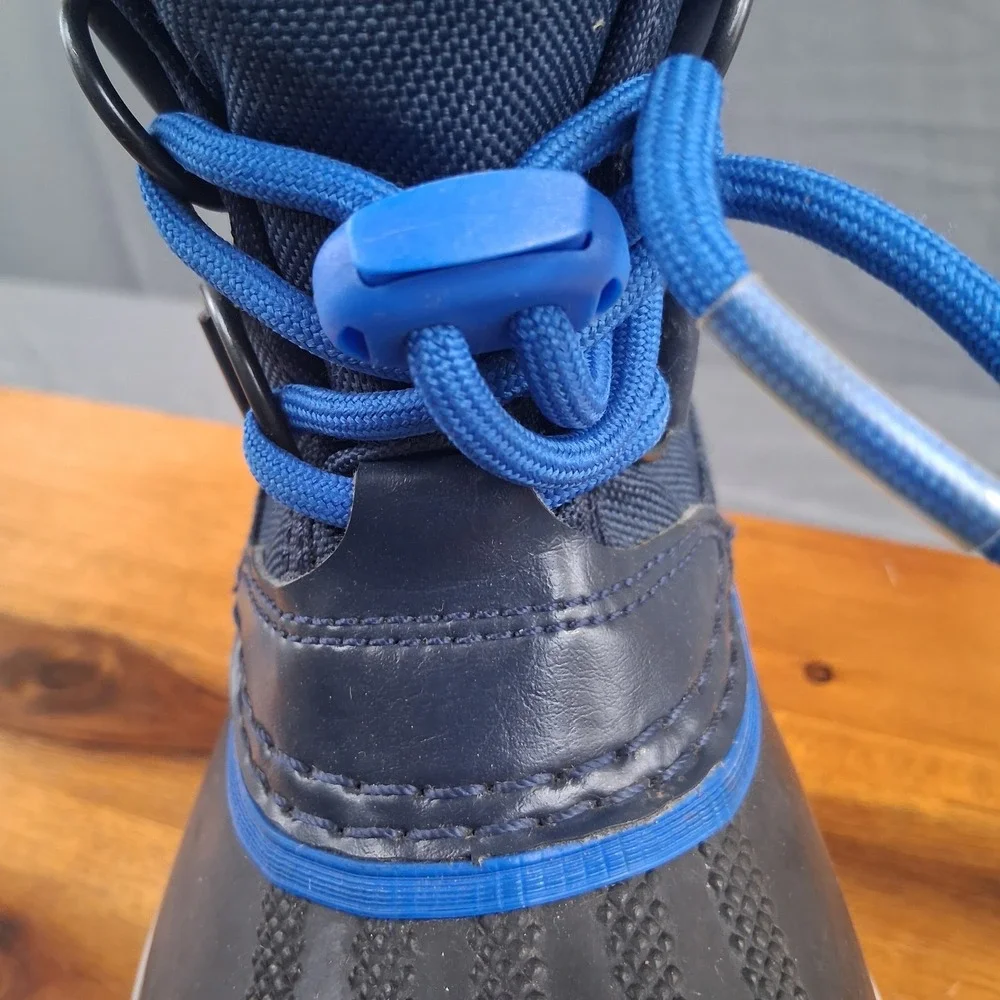 Sorel Kids Waterproof Snow Boots Blue Fur Lined‎ Winter Warm Size 9 Toddler